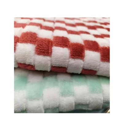 China Heat-Insulation 100% Polyester Two Tone Control Single Faced Flannel Home Textile Material for sale