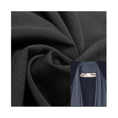 China High Quality 100% Anti-Static Islamic Muslim Polyester 75D Burqa Fabric for sale