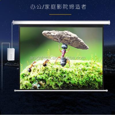 China Office Electric Cheap School Motorized Projector Screen Home Theater Projector Screen 100inch Projector Screen for sale