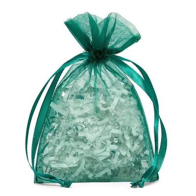 China Hunter Green Organza Jewelry Luxurious Gift and Gift Wrapping Pouch In Stock for sale