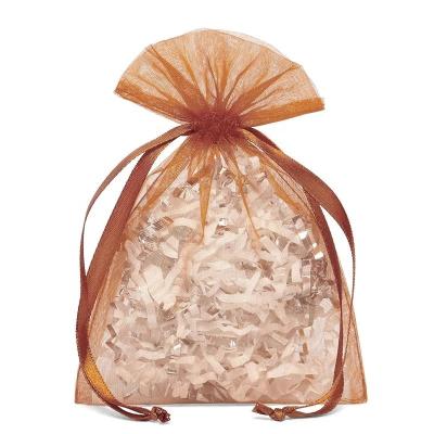 China Gift Packaging No MOQ Organza Bronze Small Gift Packaging Bags With 10 Sizes In Stock for sale