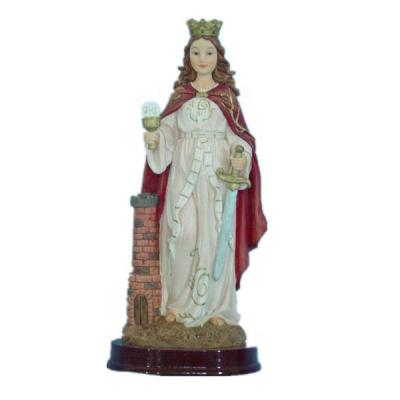 China Wholesale Wholesale Barbara Religious Resin Statues Resin Religious Statues Garden Decoration 8 Inch for sale