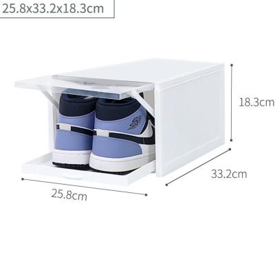 China Shoe Stored Storage Boxes, Clear Stackable Shoe Containers For Closet, Customized Sneaker Organizer for sale