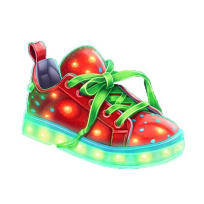 China Fashion.various color FREE SAMPLE LED Flashing Light Green LED Flashing Light Kids Shoes Glowing Lights for sale