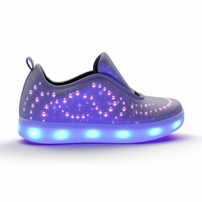 China Newest Fashion.various color FREE SAMPLE Design Purple LED Shoes Glowing Flashing Lights Luminous Sports Shoes Lights for sale