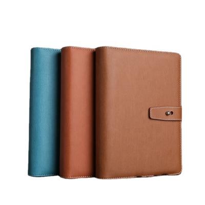 China A5 A4 Hardcover Book 6 Sheet Ring Binder PU Leather Diary Notebook for sale