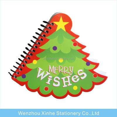 China Christmas tree spiral shaped notebook as a gift or promotion for sale