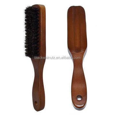 China Wood Brush High Quality Beard Brush Manufacturer Barber Brush Private Custom Logo Beard Brush Styling for sale