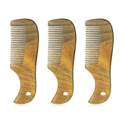 China Super Gift 100% Natural Mustache Comb Mini Sandalwood Pocket Beard Comb for sale