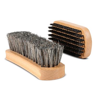 China Waterproof Customized Horse Bristle / Large Car Wood Shoe Clean Carpet Brush Handle Horse Hair Washing Brushes for sale