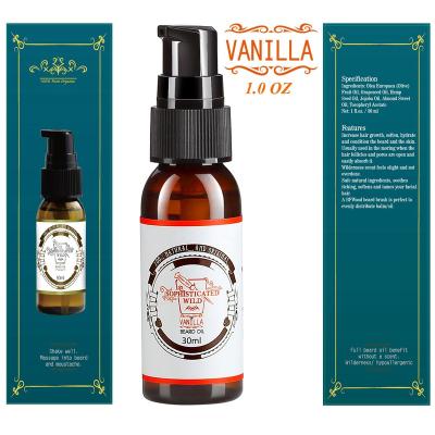 China Pure Natural 100% Organic Private Label Beard Growth DEEP CLEANSING Oil For Men Beard Vanilla Essential Oil for sale