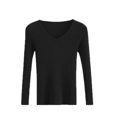 China Anti-wrinkle Custom Knitted 2021 Wholesale Women Autumn Trendy Ladies Knit Sweater for sale