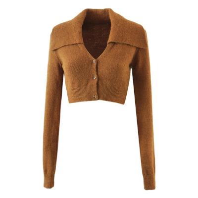 China 2021 Anti-wrinkle designer short cardigan women knitted sweater cardigan top for sale