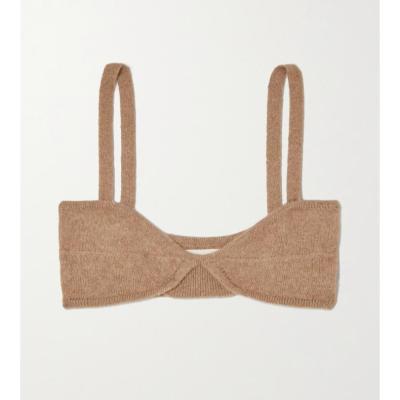 China Anti-Wrinkle OEM Design High Street Customized High Quality Wool Cashmere Women Knit Bra for sale