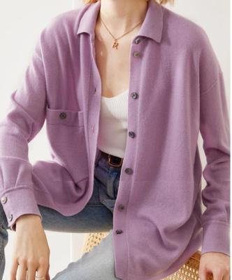 China Anti-wrinkle Mosun sweater manufacturer High End Luxury quality wool cashmere women knitted blouse shirt sweater cardigan for sale