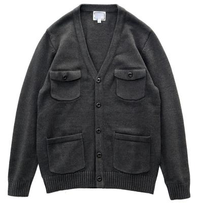 China Anti-Wrinkle OEM Mens Knitted Wool Vintage Sweater Jacket Men Cardigan With Pockets for sale