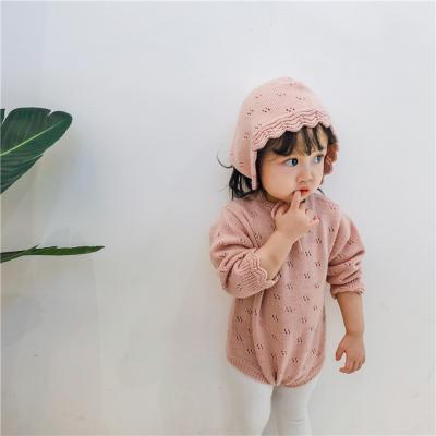 China Hot Sale Gray Pink Long Sleeve Rompers Clothing Anti-Shrink Cotton Wool Beige Rompers Babies Clothing for sale