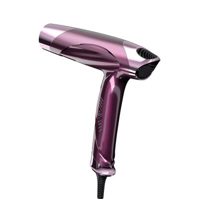 China Fashion Foldable Design Hair Dryer 1600w Lightweight Silent Household Travel Hair Dryer for sale