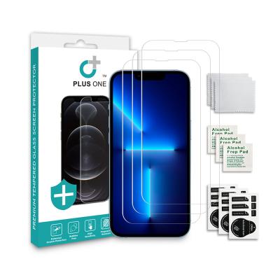 China Bubble Free 2 & 3 Pack Mobile Phone For iPhone 13 12 14 Pro Max Screen Protector Tempered Glass Screen Protector 11 for sale