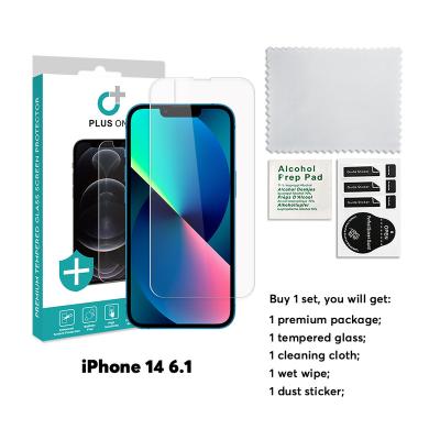 China Bubble Free Tempered Glass Screen Mobile Glass Protector For iPhone 14 , Pro 13 Glass Protector for sale