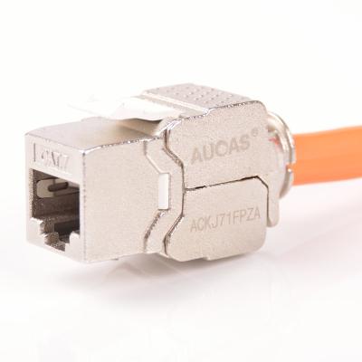 China Zinc Alloy Trapezoidal Jack Network Cat7 FTP Sftp Toolless Keystone Jack RJ45 for sale