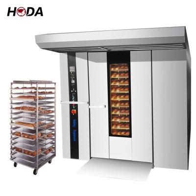 China Automatic Rotary Baker Rack Baking Rotary Industrial Bake Oven For Bakery Bread Sale, 16 64 32 Tray Gas Electric Diesel Rotary Bakery Oven Price for sale