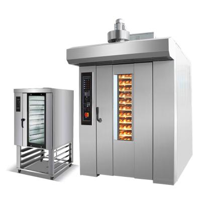 China Automatic Open Roll Biscuit Baking Convetcion Rotate R&M Oven 12 Tray Multifunctional Commercial.industrial Small Bakery Revolving Bread Oven for sale