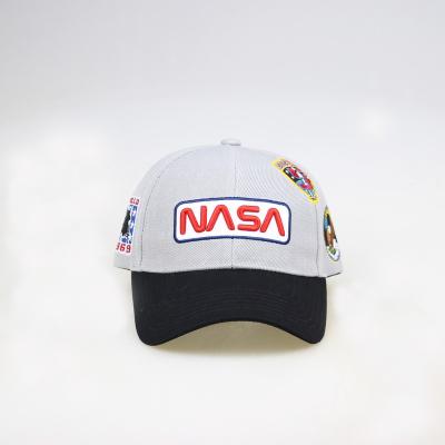 China COMMON hign quality NASA baseball cap ,custom 3D embroidery curved brim sports cap for sale