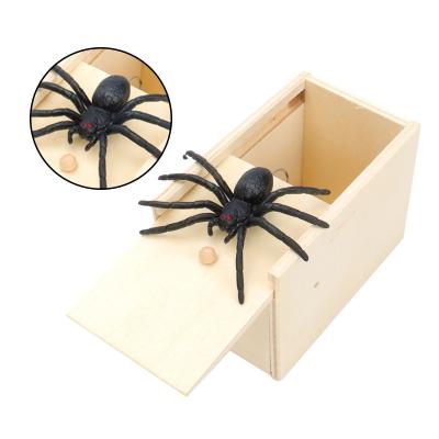 China The Animal In The Wooden Box Will Jump When You Take Off The Case Cover Spider Prank Alert Box Wooden Fun Surprise Joke Boxes Handy Gags And Trick Halloween Joke Toys For The kids gift for sale