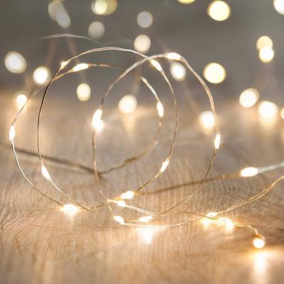 China Plastic Battery Box 1M 2M 4M 5M 10m 100 LED Starry String Lights Fairy LED Transparent Copper Wire For Party Christmas Wedding 5 Colors for sale