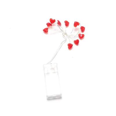 China Heart Shape Valentine's Day Photo String Lighting Gift Decorations Valentine's Day Battery Operated Clip Heart Shape Red Light for sale