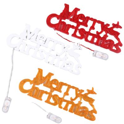 China Christmas Decoration Ornaments Factory Sales Letter Pendant Led Lights For Decoration Christmas Tree Christmas Display Lamp String Merry Christmas Light for sale