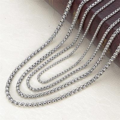 China Hiphop Jewelry Double Chain Fishbone Necklace Stainless Steel for sale