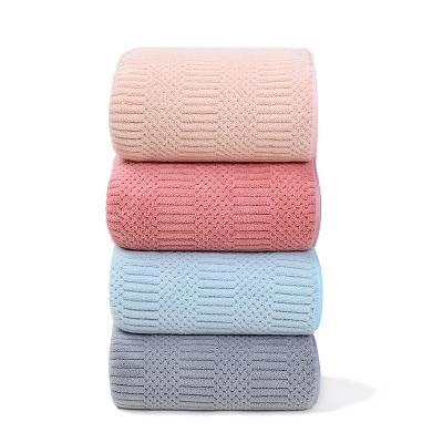 China Large Multi Color Premium Custom Made QUICK DRY Coral Fleece Thick Bath Towel High Quality for sale