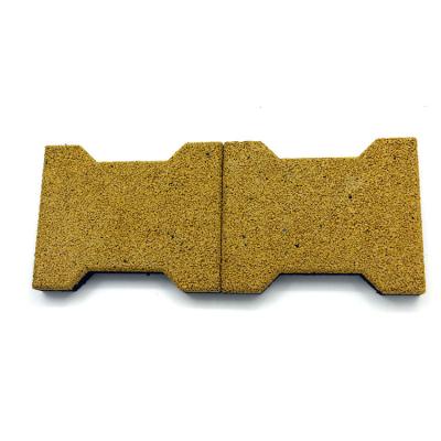 China Wholesale High Quality Rubber Pavers Anti-Slip EPDM Dog Bone Bricks Interlocking Rubber Tile For Park for sale