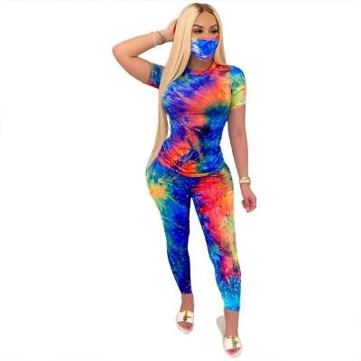 China Wholesale QUICK DRY Women Tie Dye Leisure 2PC Suit for sale