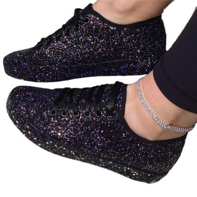 China Wholesale PVC Women's Sequined Casual Shoes for sale