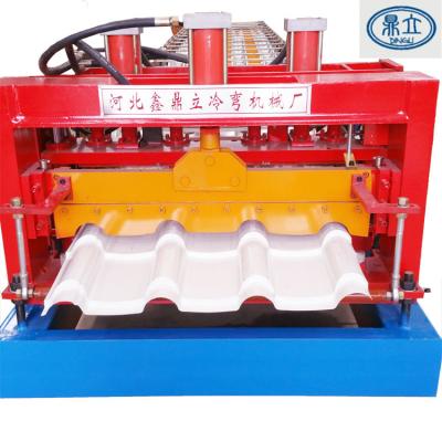 China 2021 Shops Type Glazed Roof Panel Step Tile Cold Forming New Building Material Machine for sale