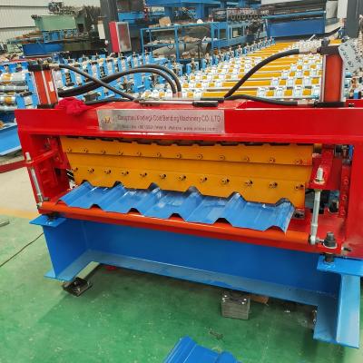 China Building Material Shops 2021 New Design C10 And C35 Double Layer Roll From Russia And Ukraine Market Forming Machine In China for sale