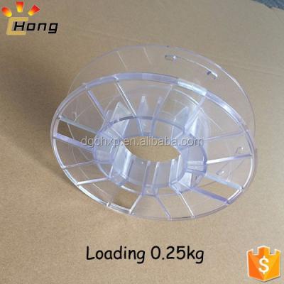 China For Clear Plastic Empty Filament 0.25 Thread Loading Spool For 3D Printer Filament for sale