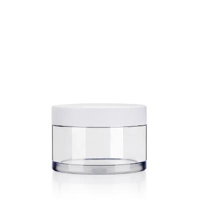 China Zware muur kristallen PET-plastic potten 50 ml cosmetische potten voor gezichtsmasker Te koop