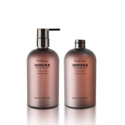 Cina Contenitori di bottiglie di shampoo in plastica da 360 ml per la cura dei capelli Matte Finish Color marrone in vendita