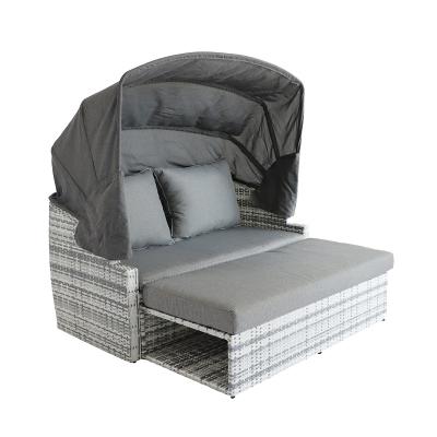 China Wholesale Modern Simple Leisure Sofa Bed Woven Lounge Double Outdoor Bed Set (The Other) Adjustable Manufacturer for sale