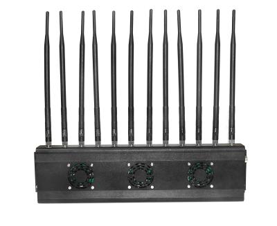 Китай Настольный 12 Jammer Jammer 5g сигнала канала для сжимать UHF Lojack VHF сотового телефона 2345G WiFi GPS GSM продается