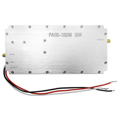 China Super Bandwidth 100-1000 MHz 50 W Power Amplifier Aluminum UAV Drone Frequency Blocker zu verkaufen