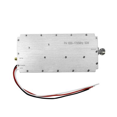 China 50W Wideband Drone Power Amplifier Module Frequency Range 1000-1700MHz Gain 47 for Outdoor Security Needs for sale