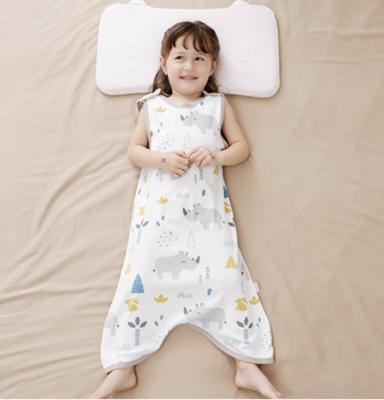 China 2023 Thin Type Muslin Toddler Cotton Vest Sleeping Bag Gauze Vest Wearable Summer Spring Blankets Bamboo Cool Cotton Breathable Anti-kick for sale