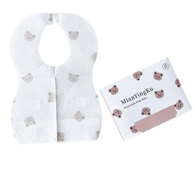 China Newborn Disposable Baby Saliva Towels Washable Feeding Eating Plant Design Cute Animal Printed Infant Baby Bib Boy Girl Quick Dry for sale