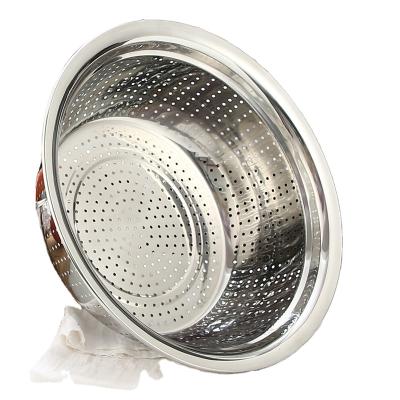 China Chaozhou Caitang multi functional stainless steel rice vetetable fruit deep stocked colander for kitchen for sale