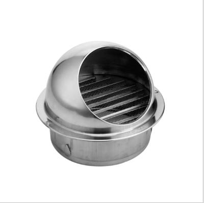 China 304 Stainless Steel Duct Outer Wall Hood Circular 100 Modern Reinforced Exterior Hood for sale